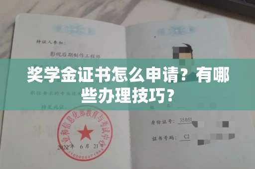 东莞奖学金证书怎么申请?有哪些办理技巧?