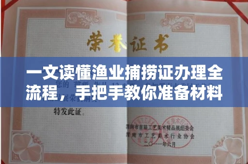 东莞一文读懂渔业捕捞证办理全流程,手把手教你准备材料